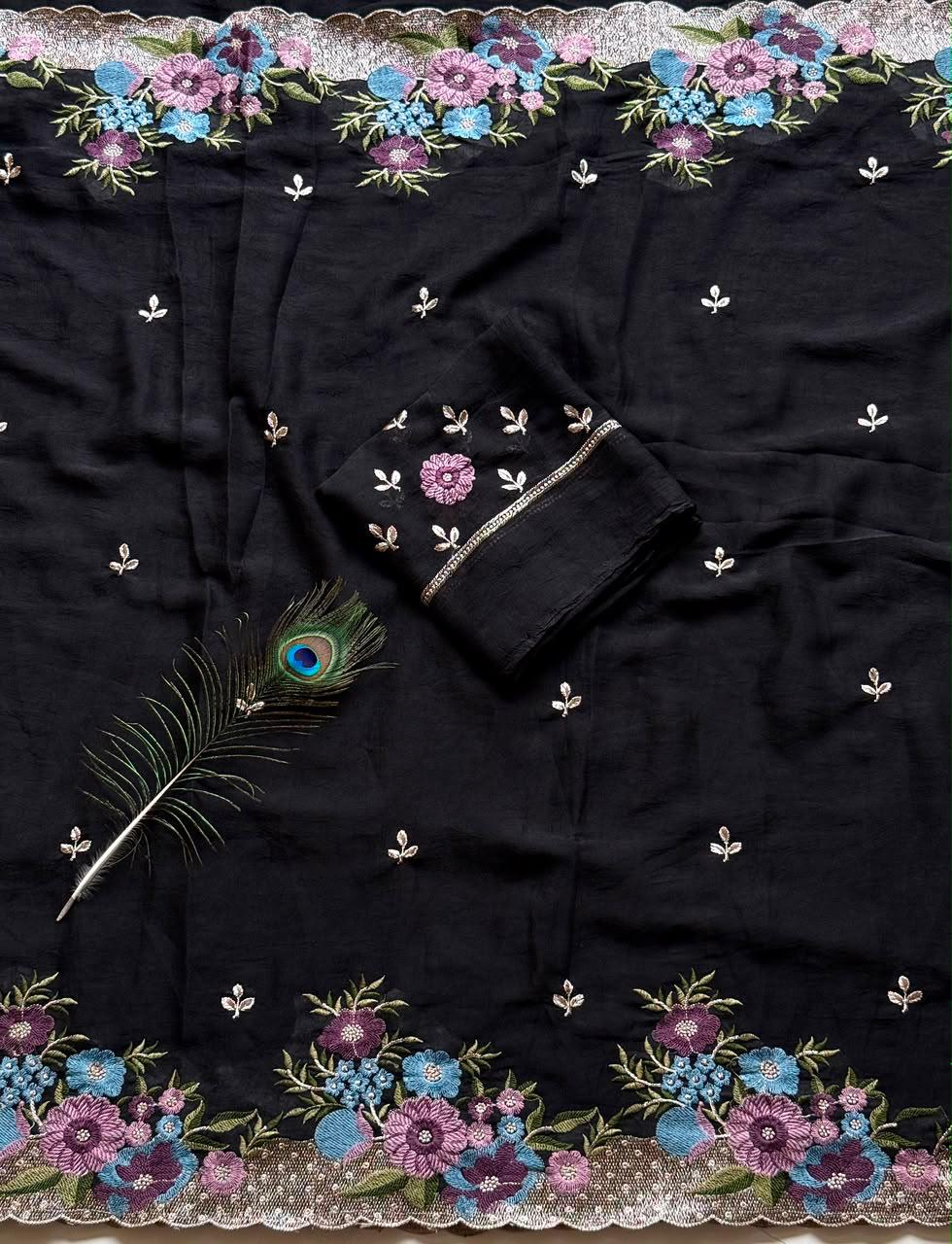 Soft Crush SilkFabric Saree