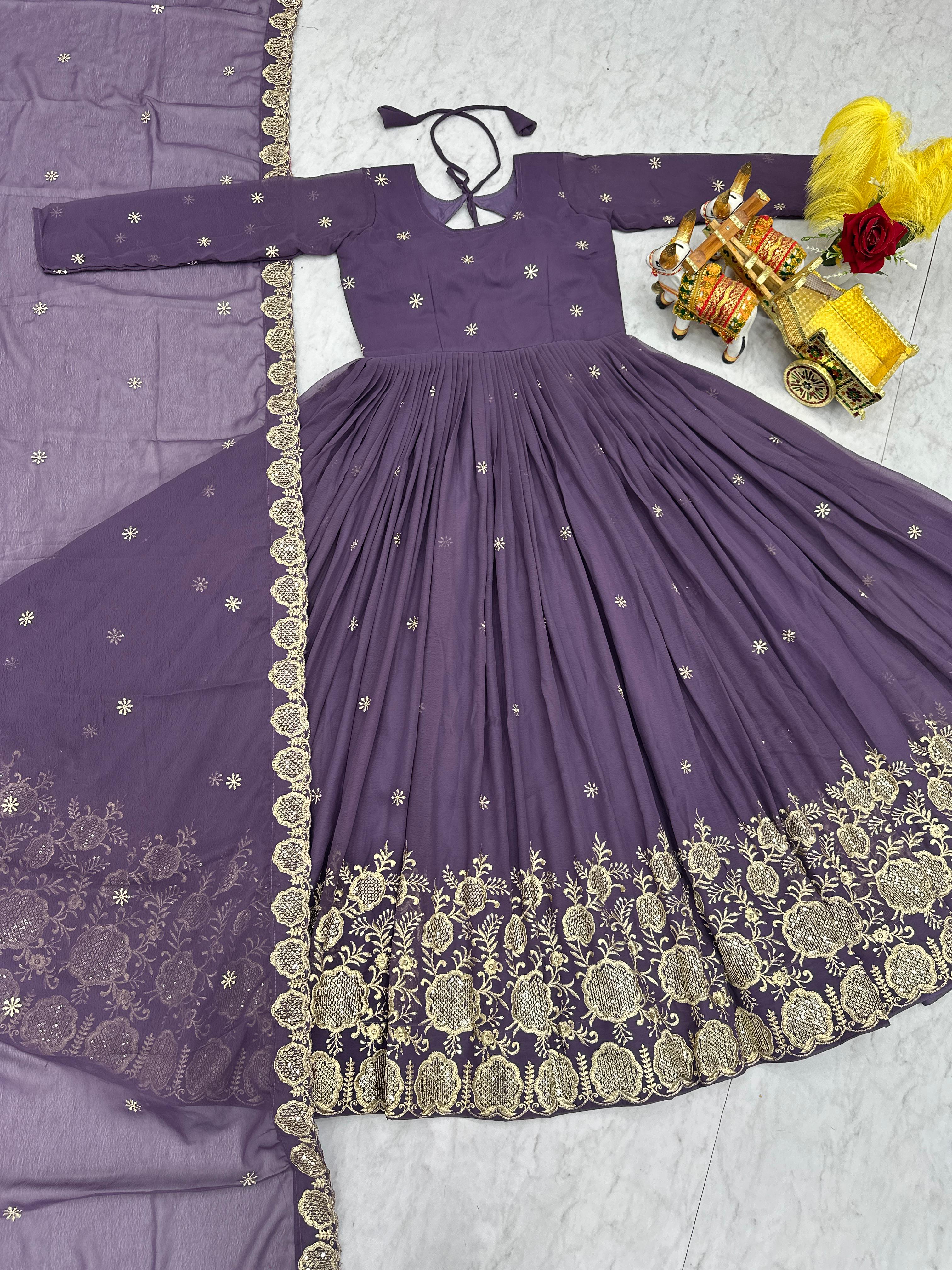 New Festival Long Gown & Duptta