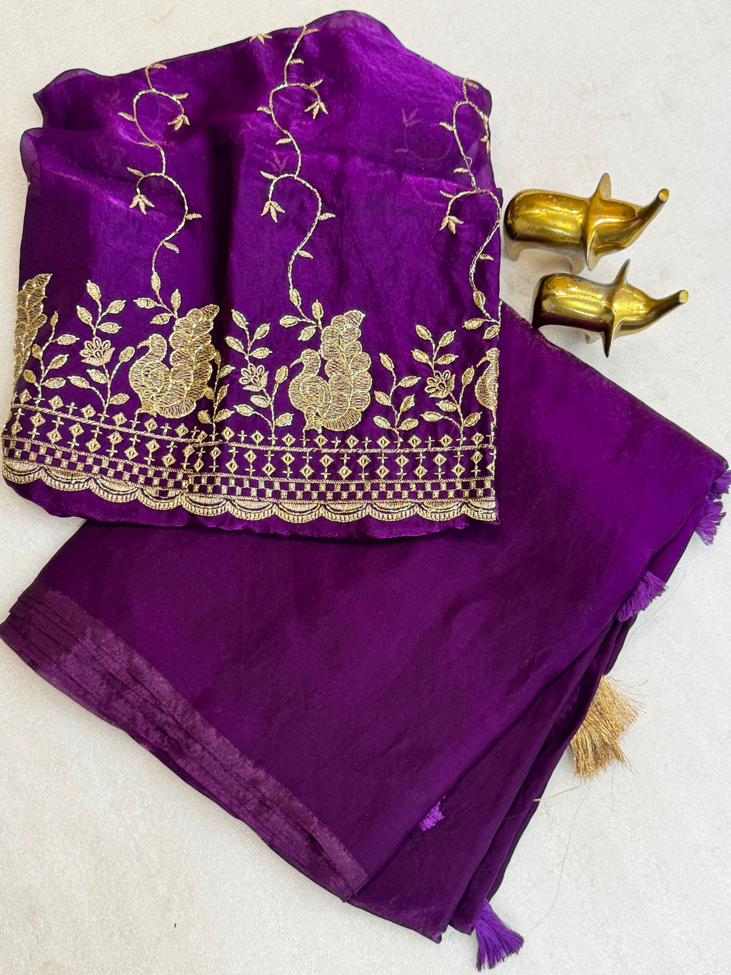 MAGIC NC TWO TONE SATIN SILK SAREE
