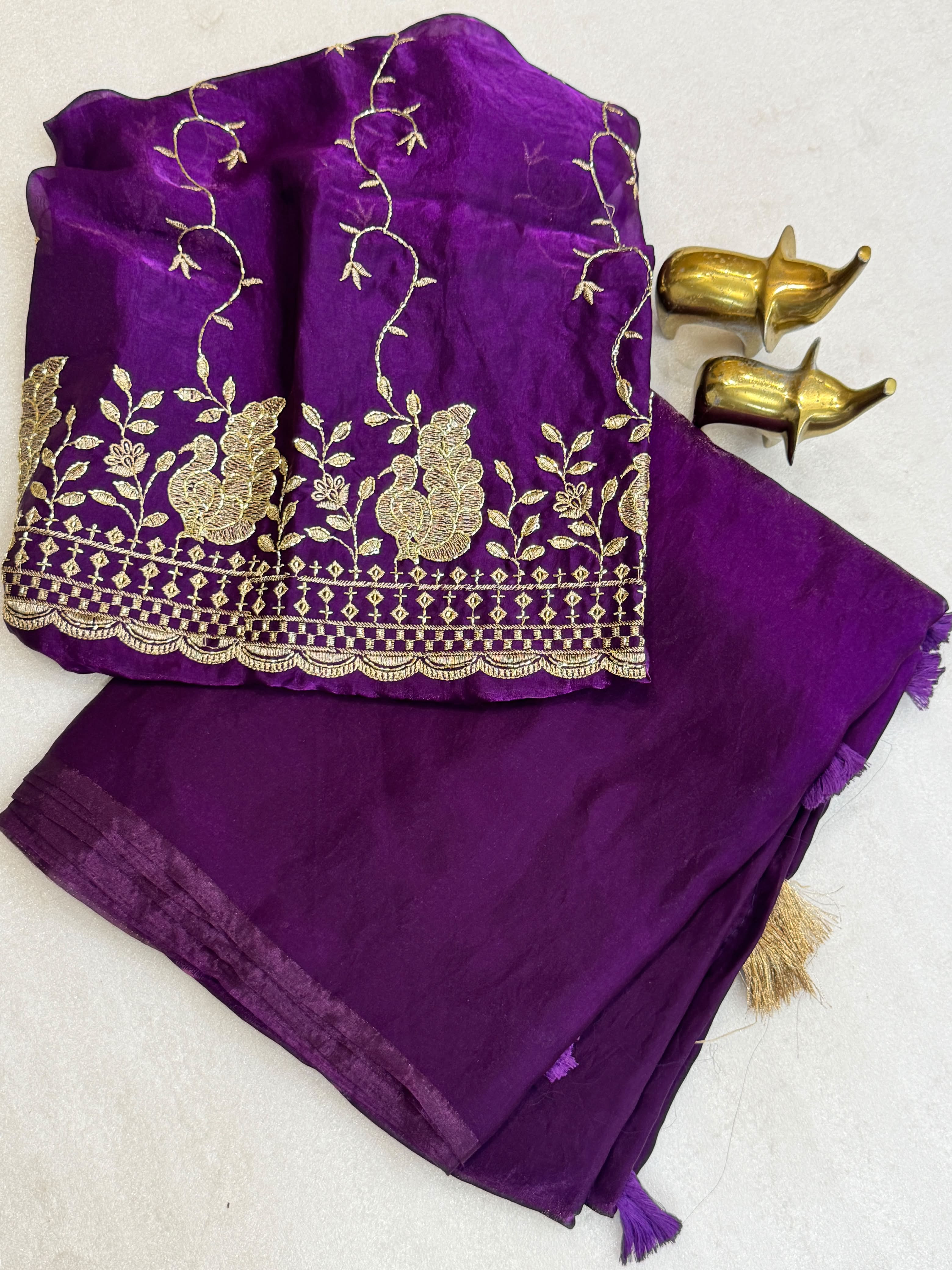 MAGIC NC TWO TONE SATIN SILK SAREE