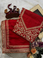 Soft Rangoli Silk Red Saree