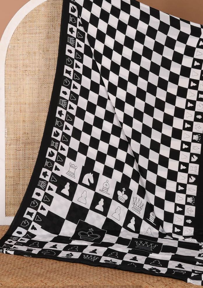 Pure Crape Satin with Ajrak printed Sarees