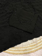 Fox Georgette Wedding Saree With Beautiful Khatli