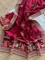 Very Soft nd Elegant Rich look vichitra silk saree