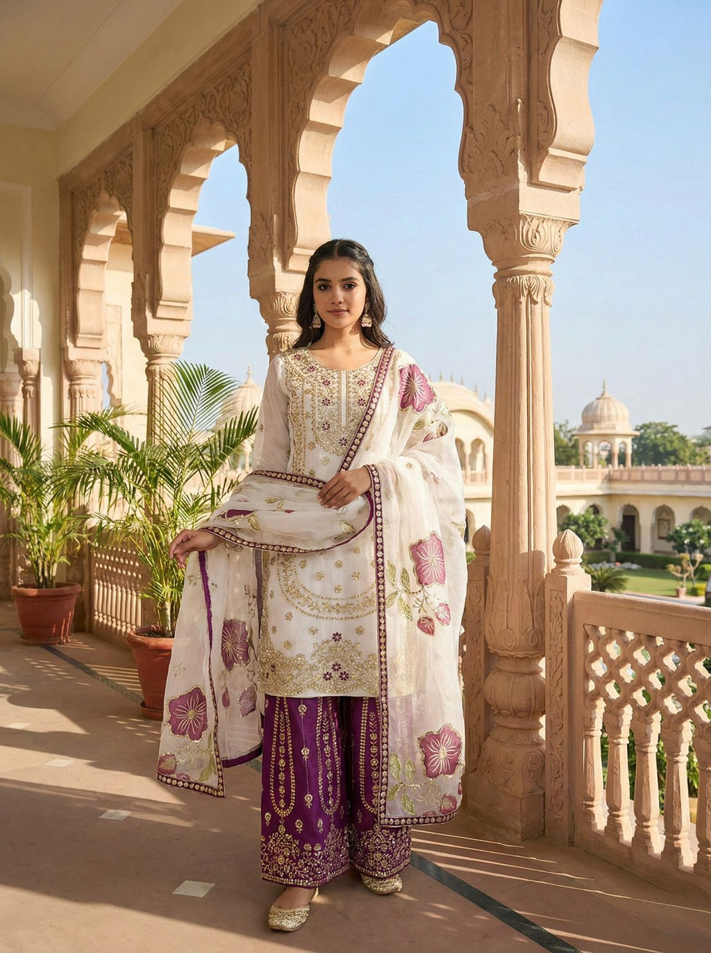 Sequence Top-Bottom And Dupatta Set