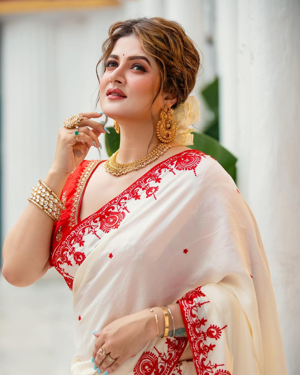 Soft Catonic Rangoli Silk Saree