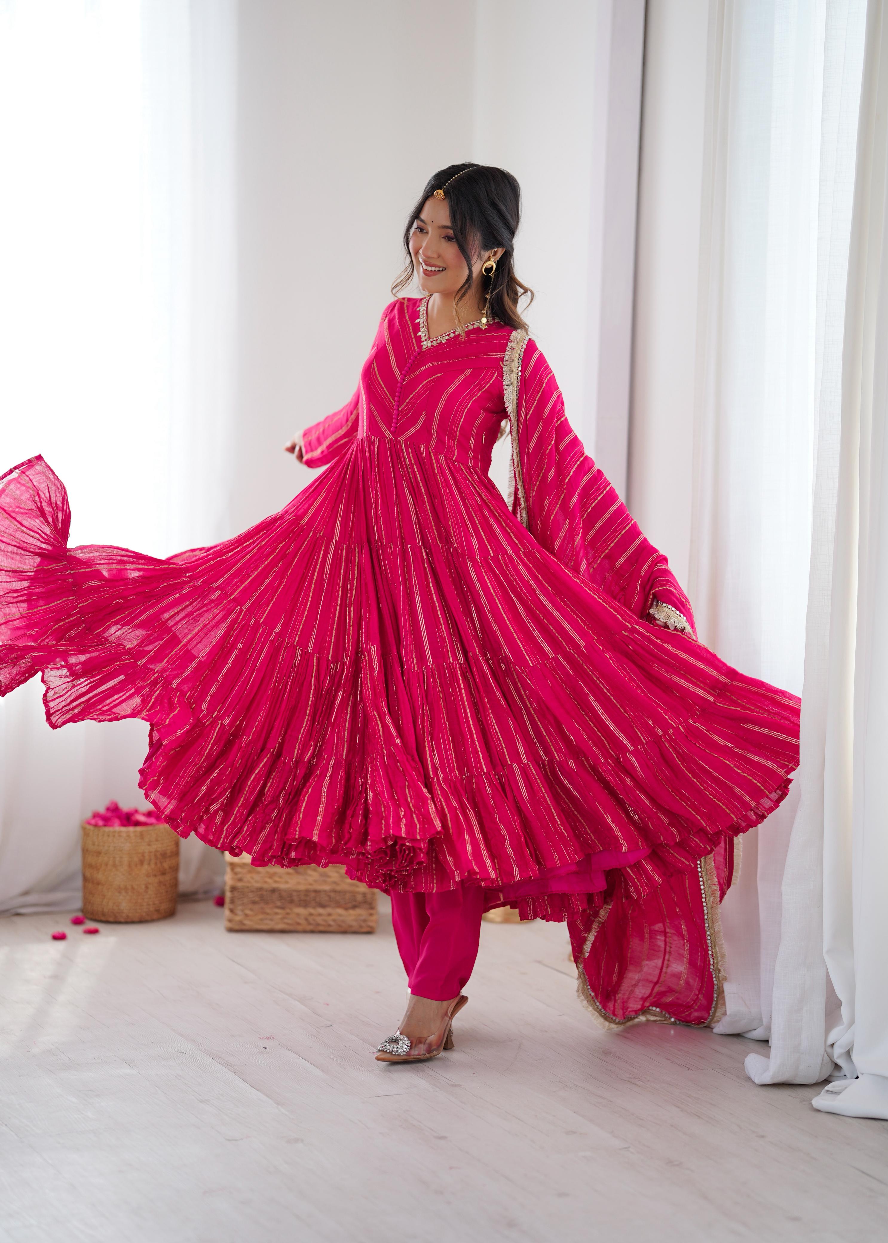 Women’s Ethnic Wear Ruffle Gown