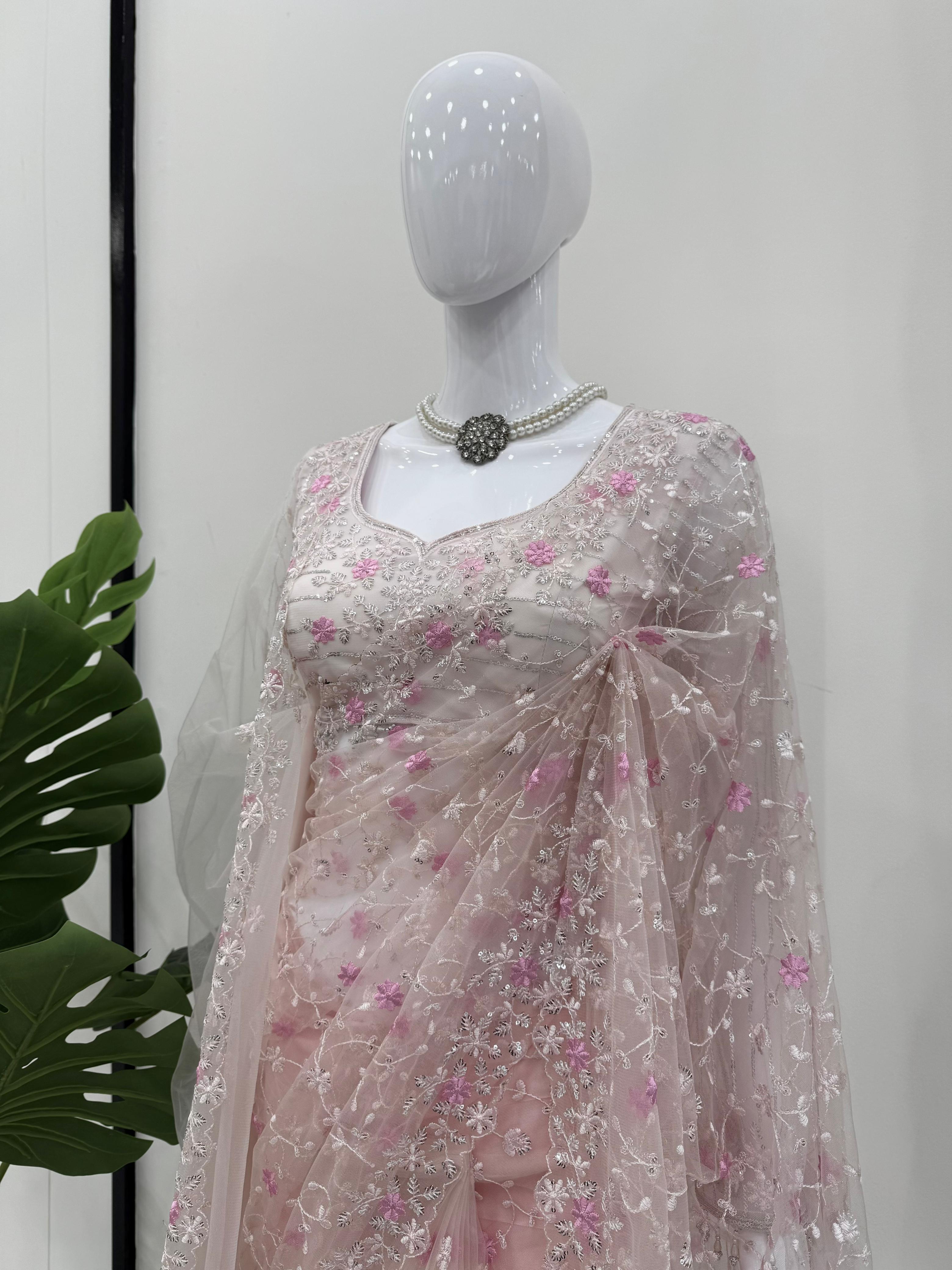 Soft Net Wedding Wardrobe Saree
