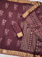 Motif Styled Printed Cotton Saree