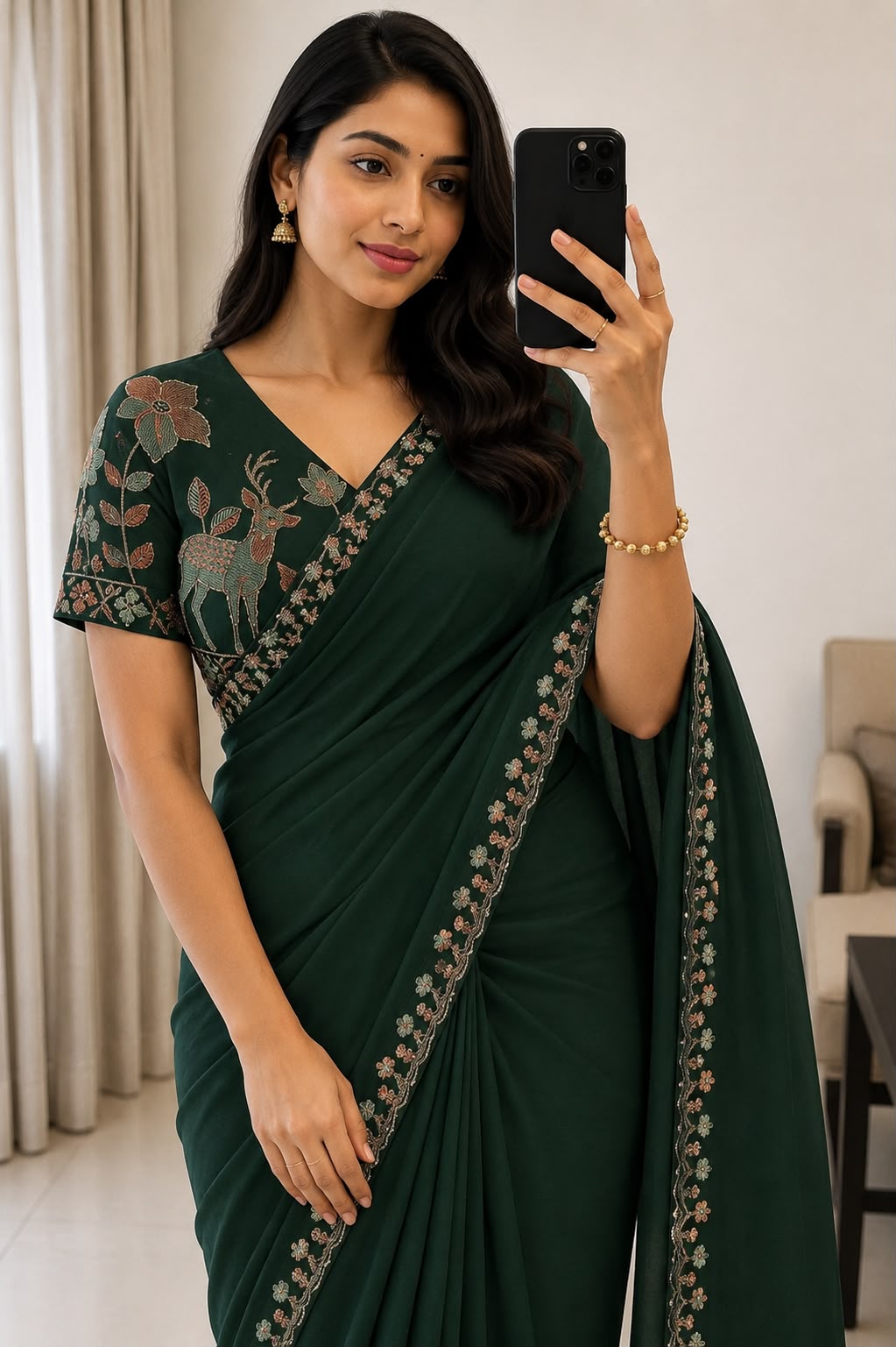 Rangoli Silk Multi Emrodairy Saree
