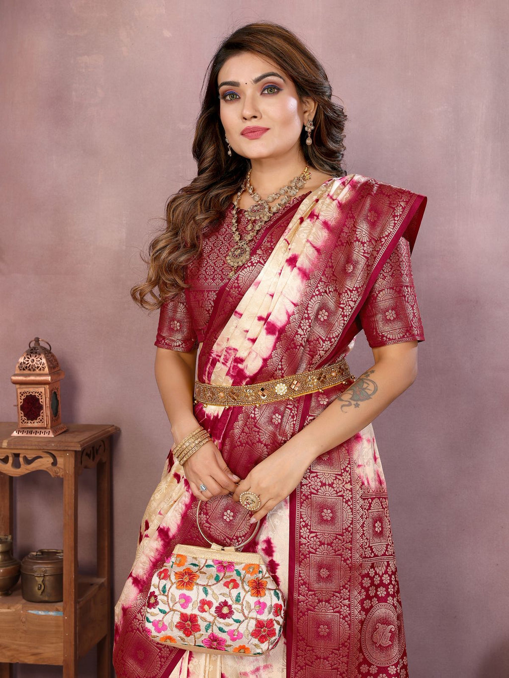 Pure Sibory With Soft Satin Silk Saree