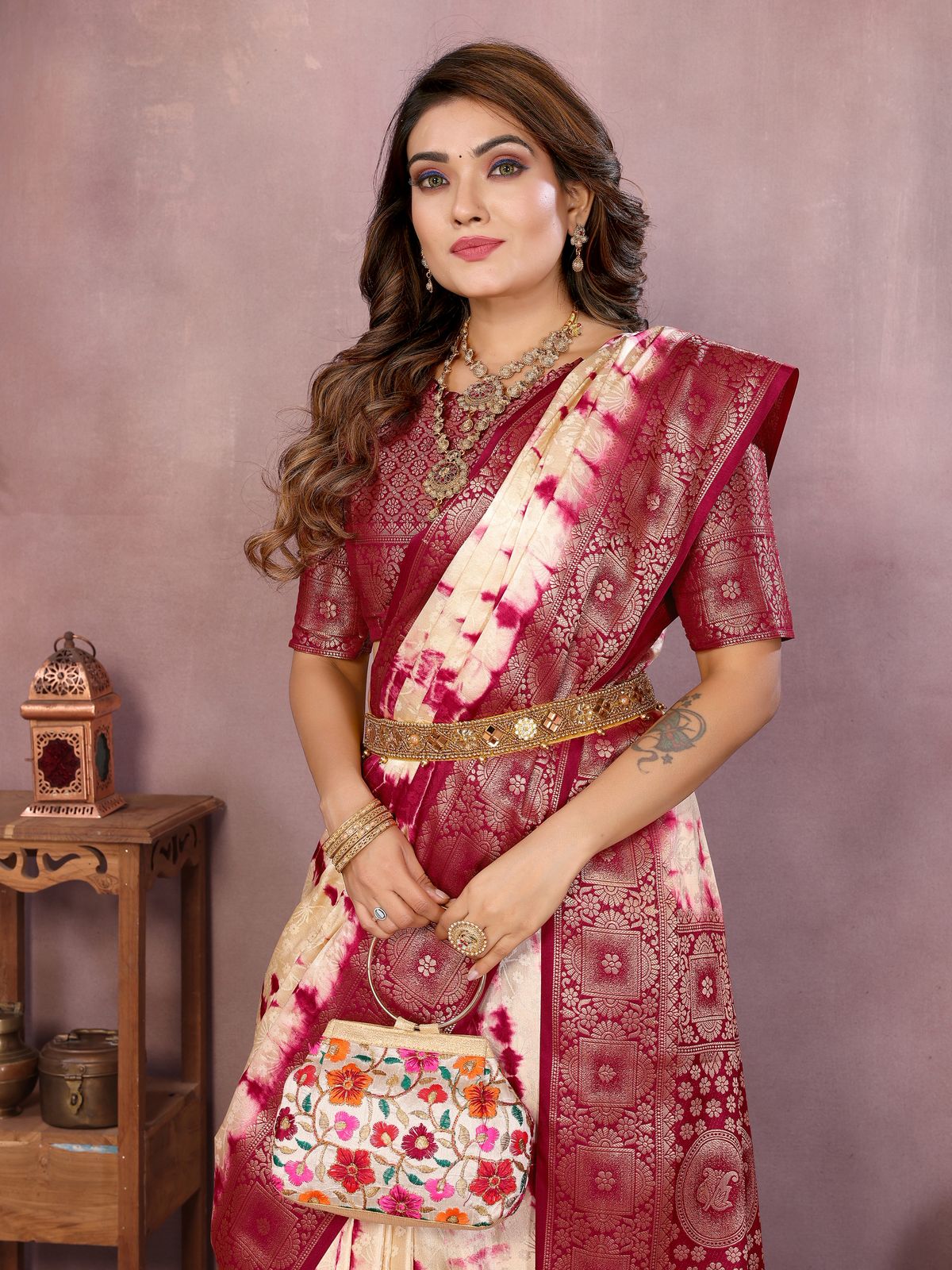 Pure Sibory With Soft Satin Silk Saree
