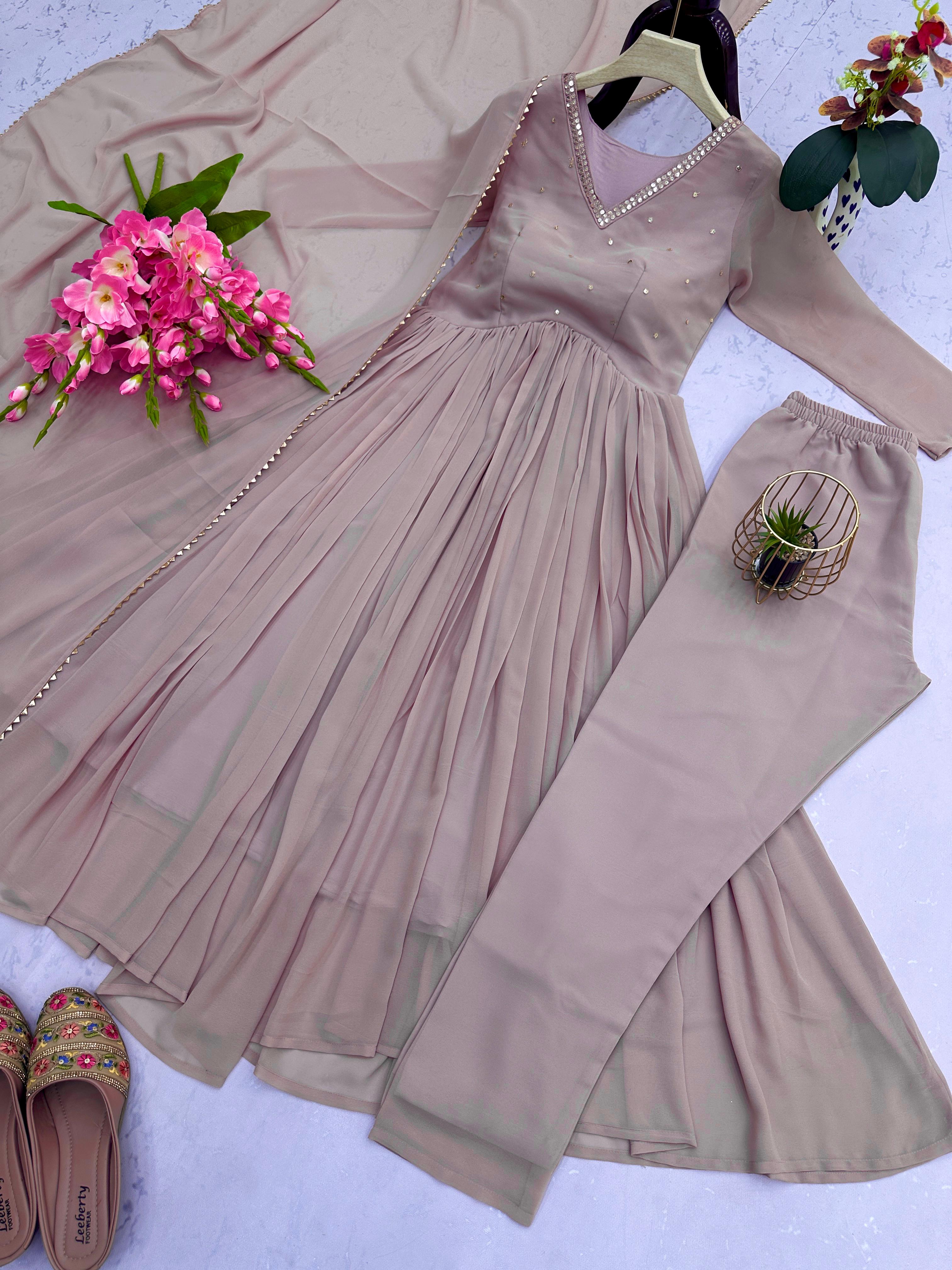 Heavy Faux Georgette Gown