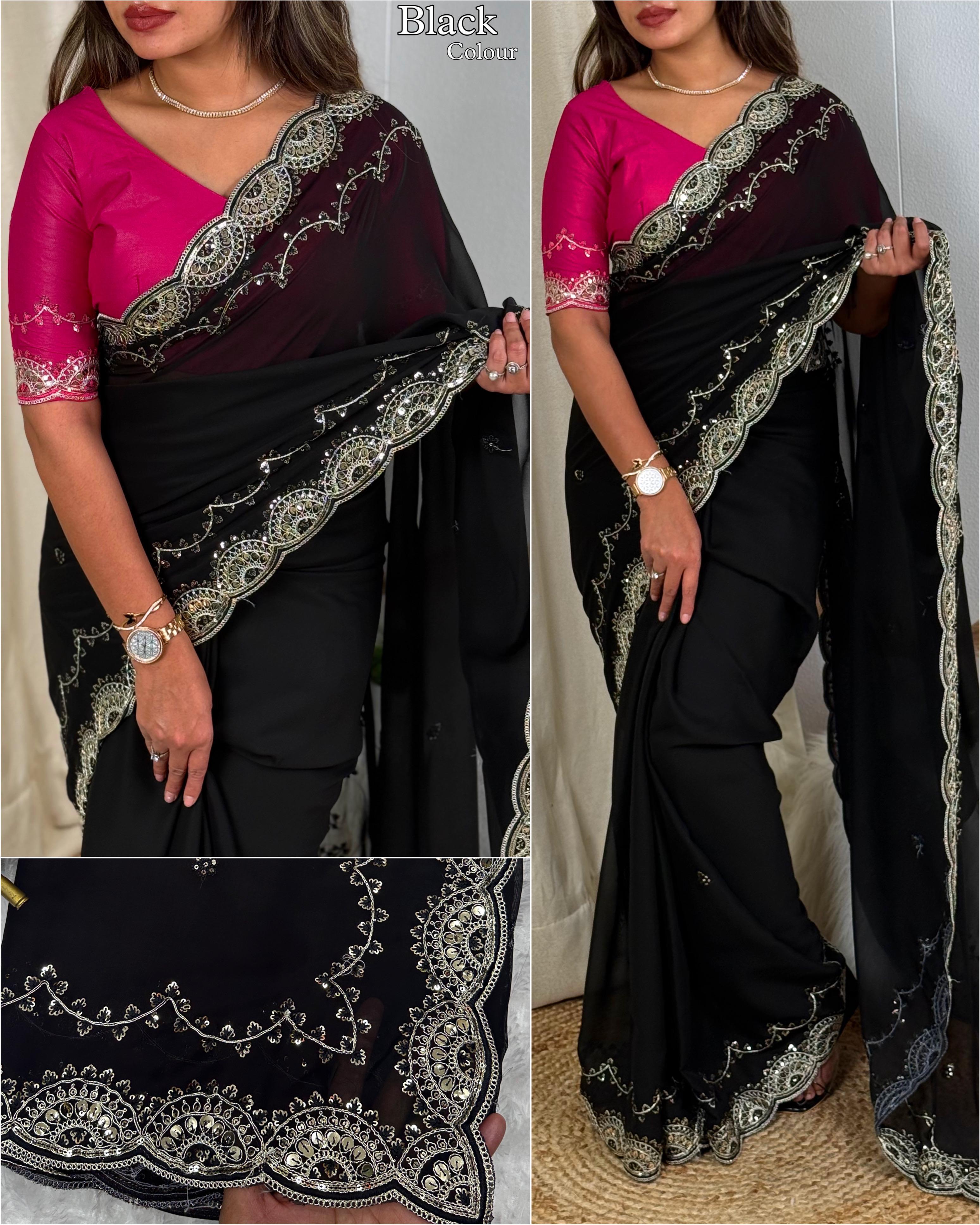 PARTY WEAR CRYSTAL SAREES