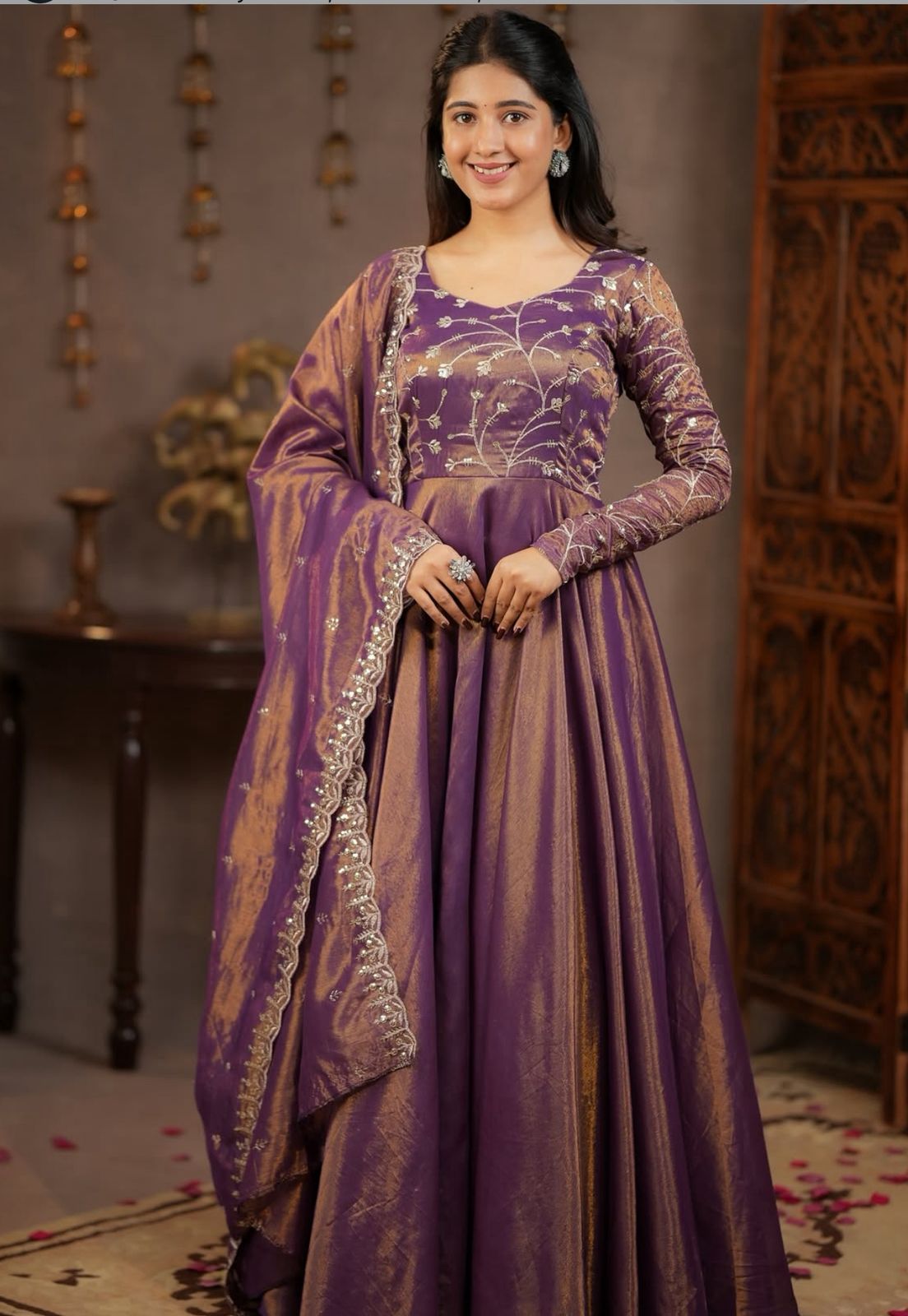 Heavy Cosmos Silk Material Anarkali Suit