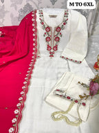 HAND WORK KURTI WITH DUPATTA