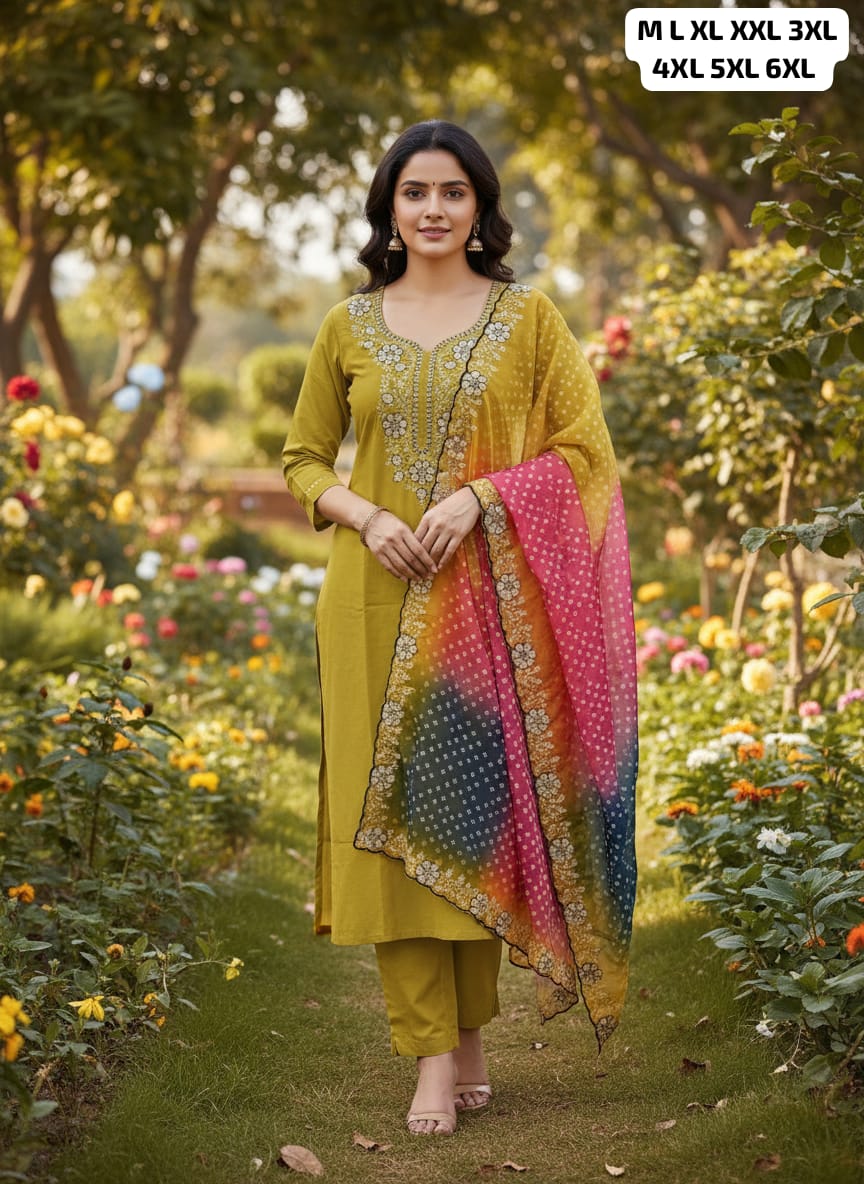 LAHERIYA KURTI WITH DUPATTA