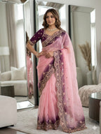 Very soft nd elegant Rich look nc moss pedding fabric Saree