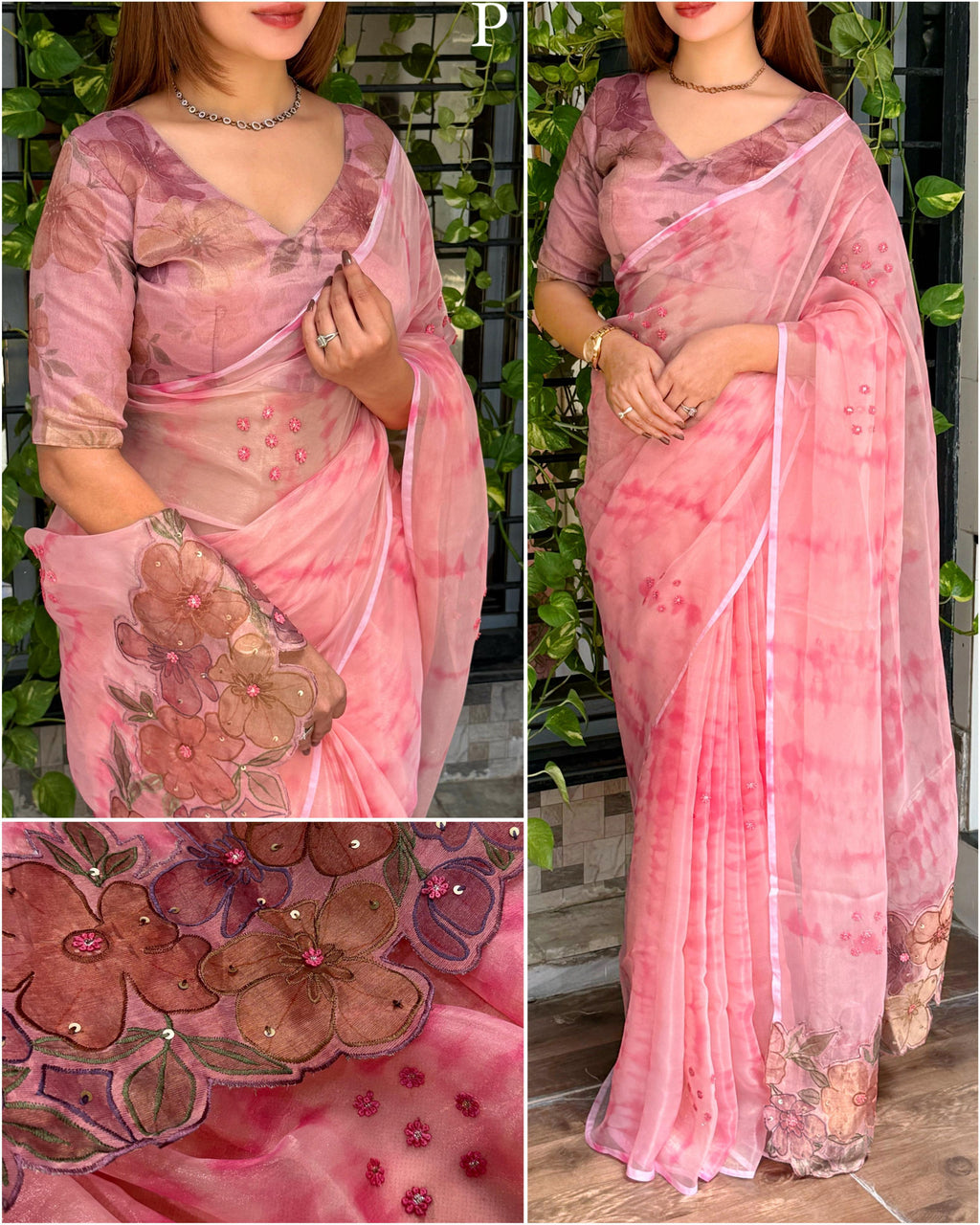 Pure Soft Glass Tissue Saree