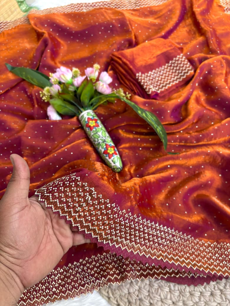 Very Soft 2 Ton Fendy Saree