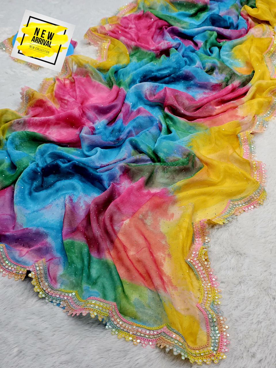HEAVY SOFT SHIBORI PEINT SAREE