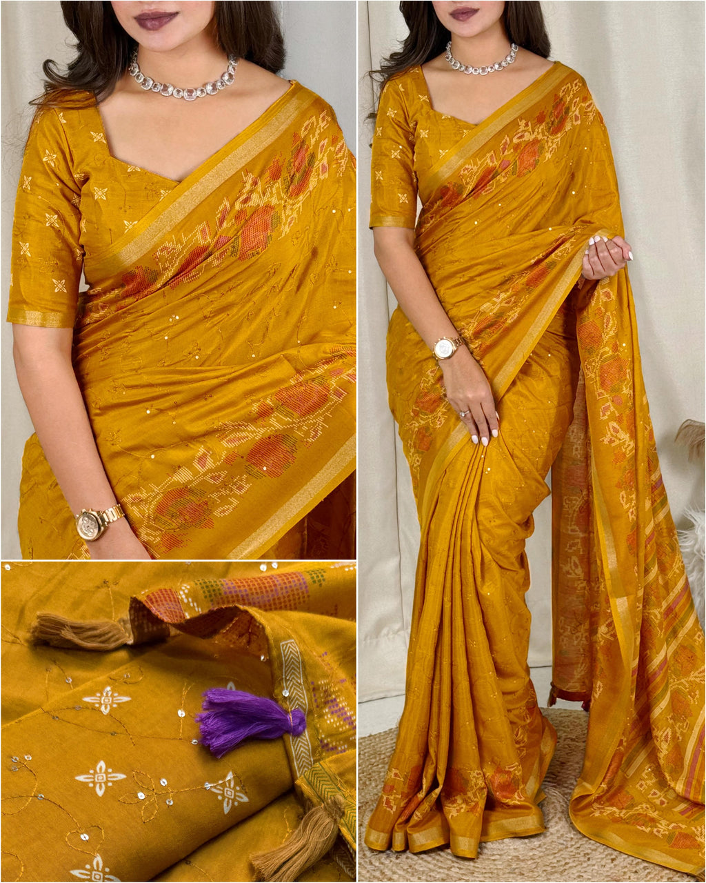 Daftari Mul Cotton Saree