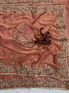 Frendy Chiffon Beautiful Sequence Saree Multicolore