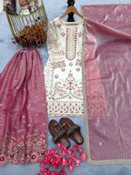 Party Wear Look Pur GMY Silk Top Plazzo & Dupatta Set