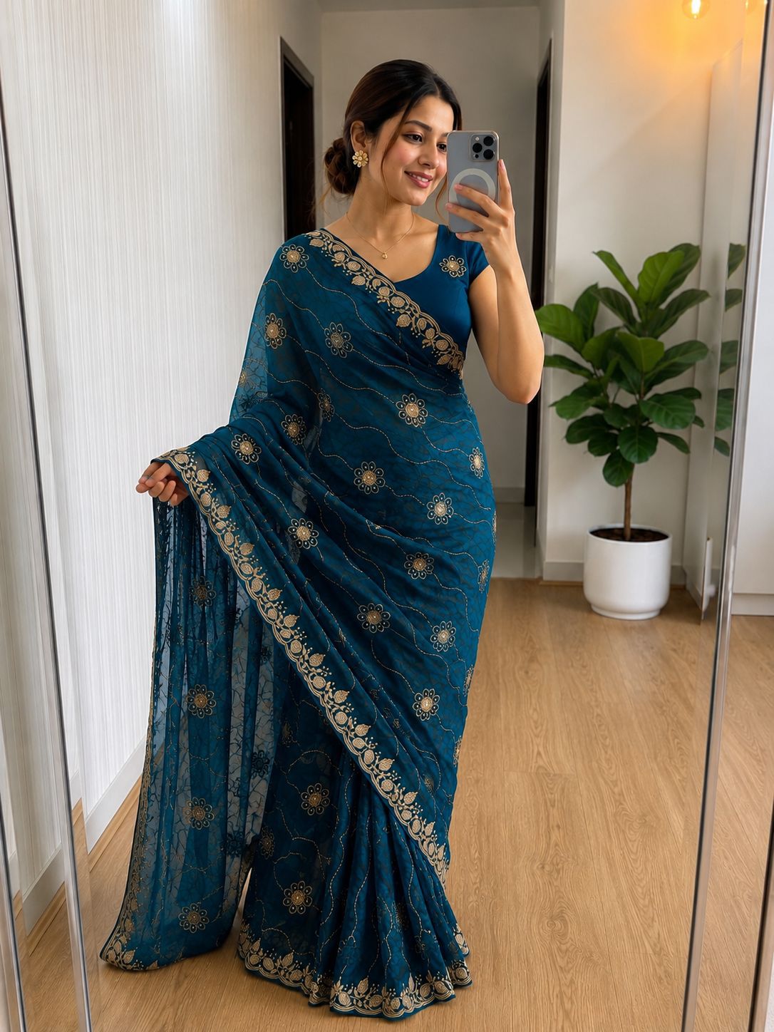 Fancy Space Silk Saree