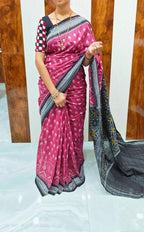 Plain Digital Print Saree