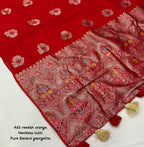 Pure georgette banarasi saree