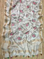 Tusser cotton Jacquard Saree