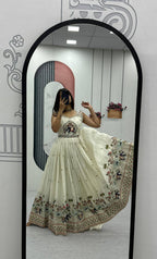 Embroidery Thread & Sequence Work Festival Gown