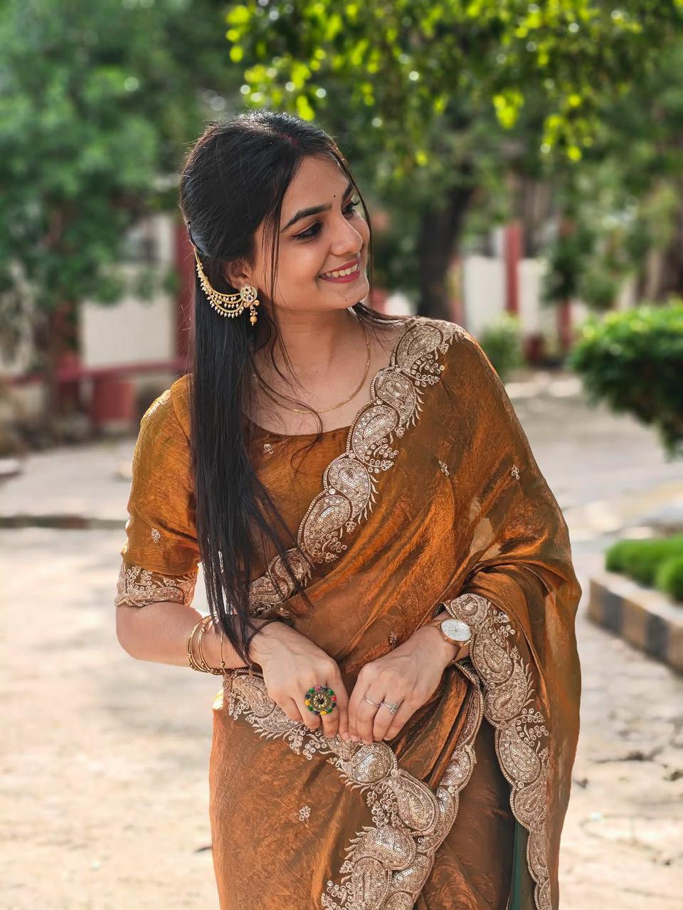 Shaded Fendy Chiffon Saree