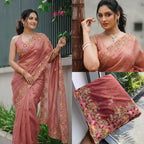 Party Wear Soft Twill Net Saree