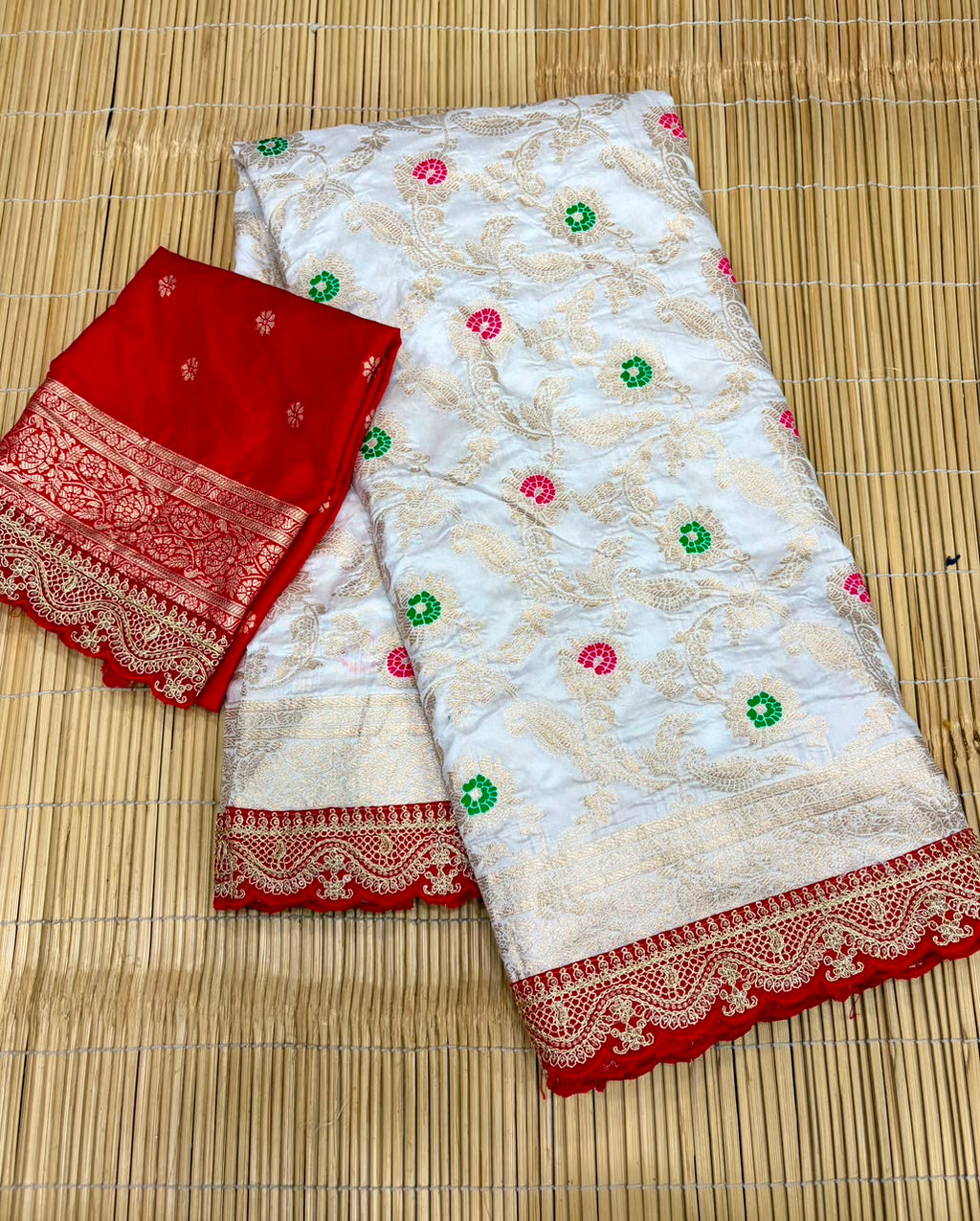 DURGA POOJA SPECIAL PURE KHADHI SAREE