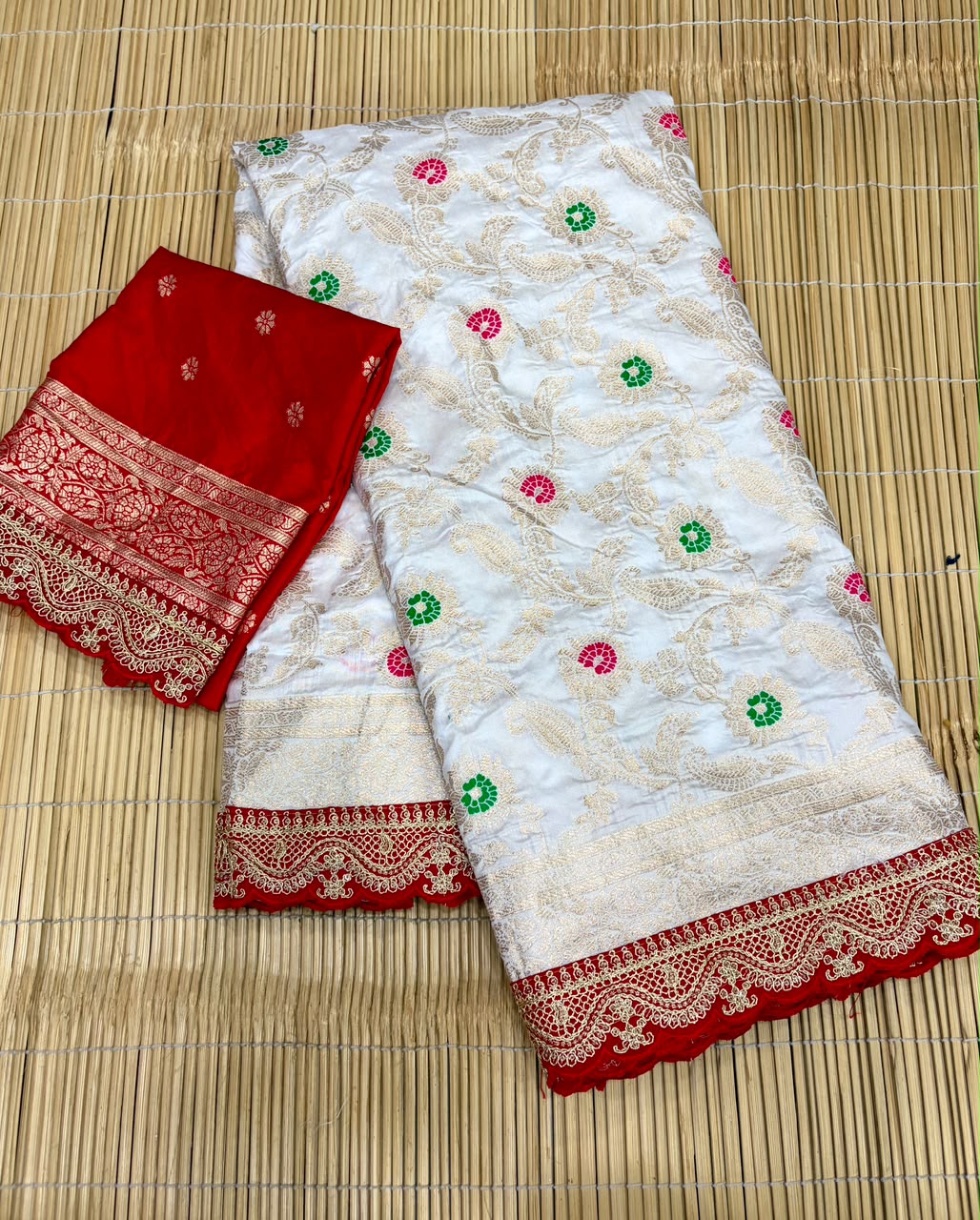 DURGA POOJA SPECIAL PURE KHADHI SAREE