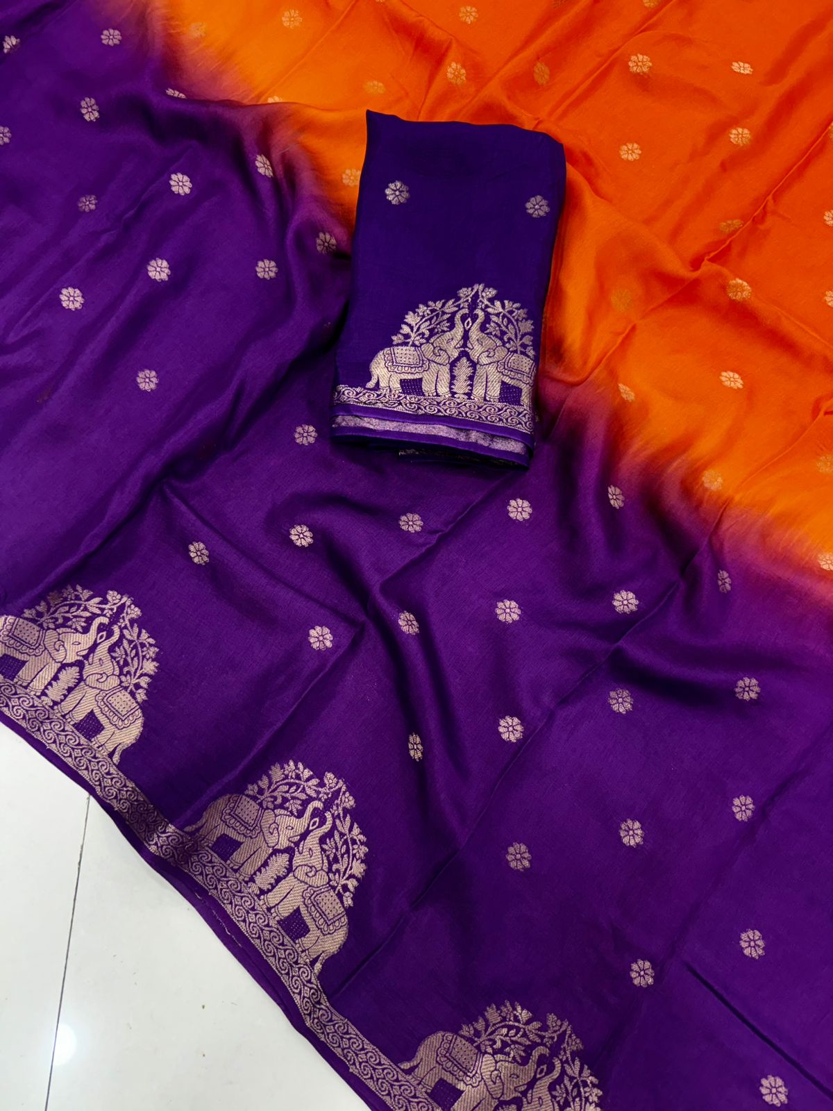 Pure Muslin Silk Shaded Saree