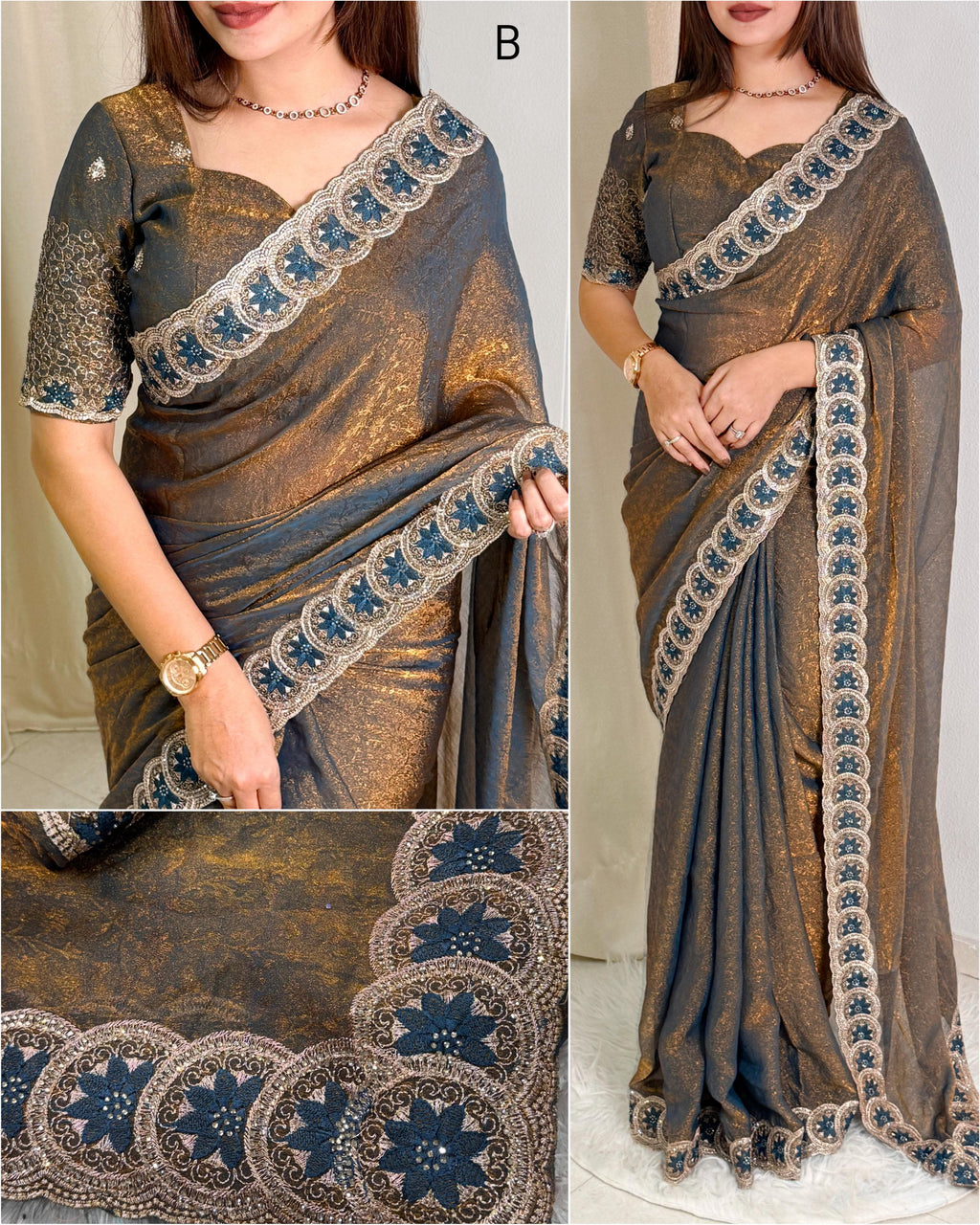 Star Fish Fendy Jacquard Saree