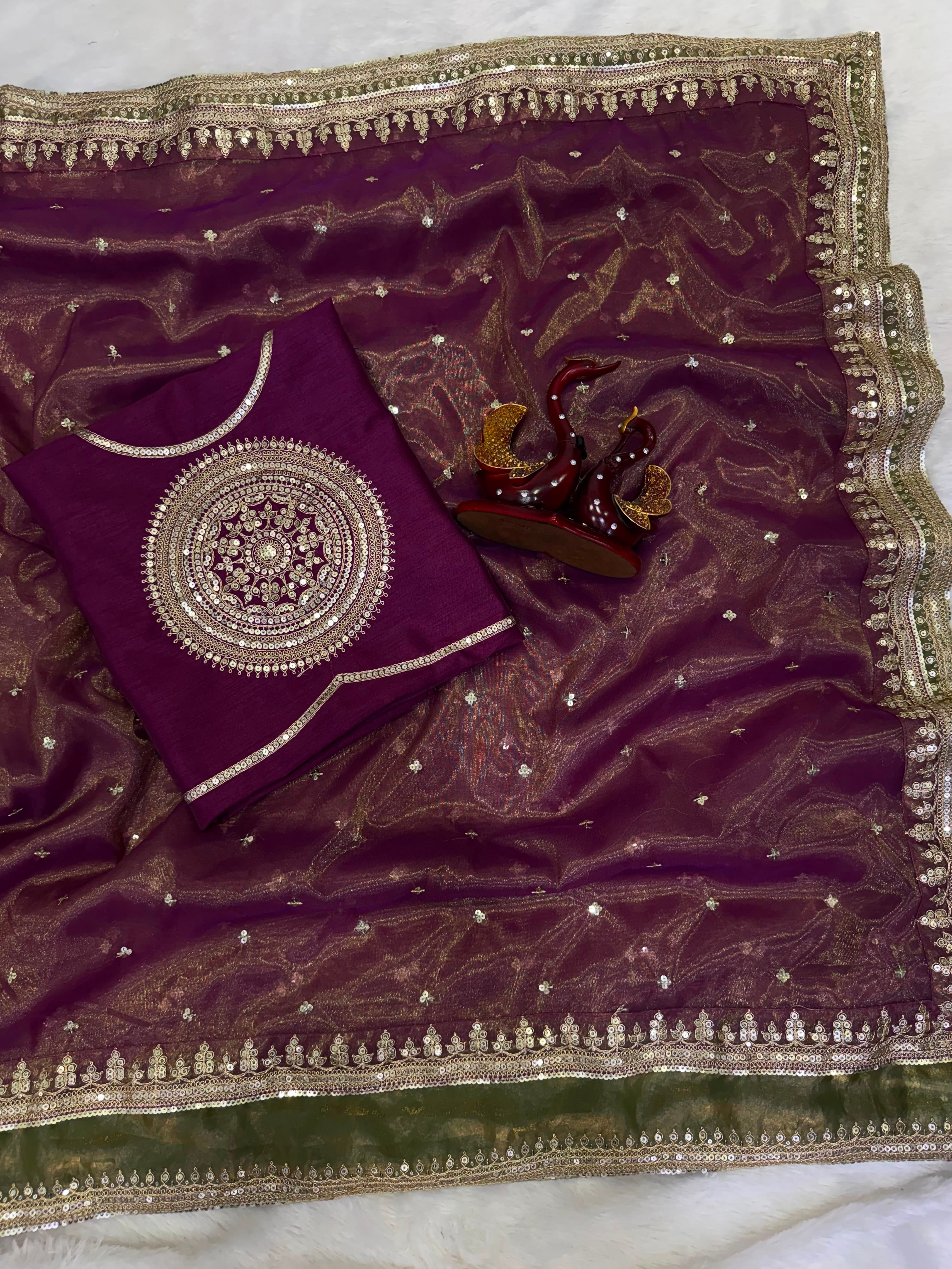 Bollywood Star Janvi kapoor Soft Twill Saree