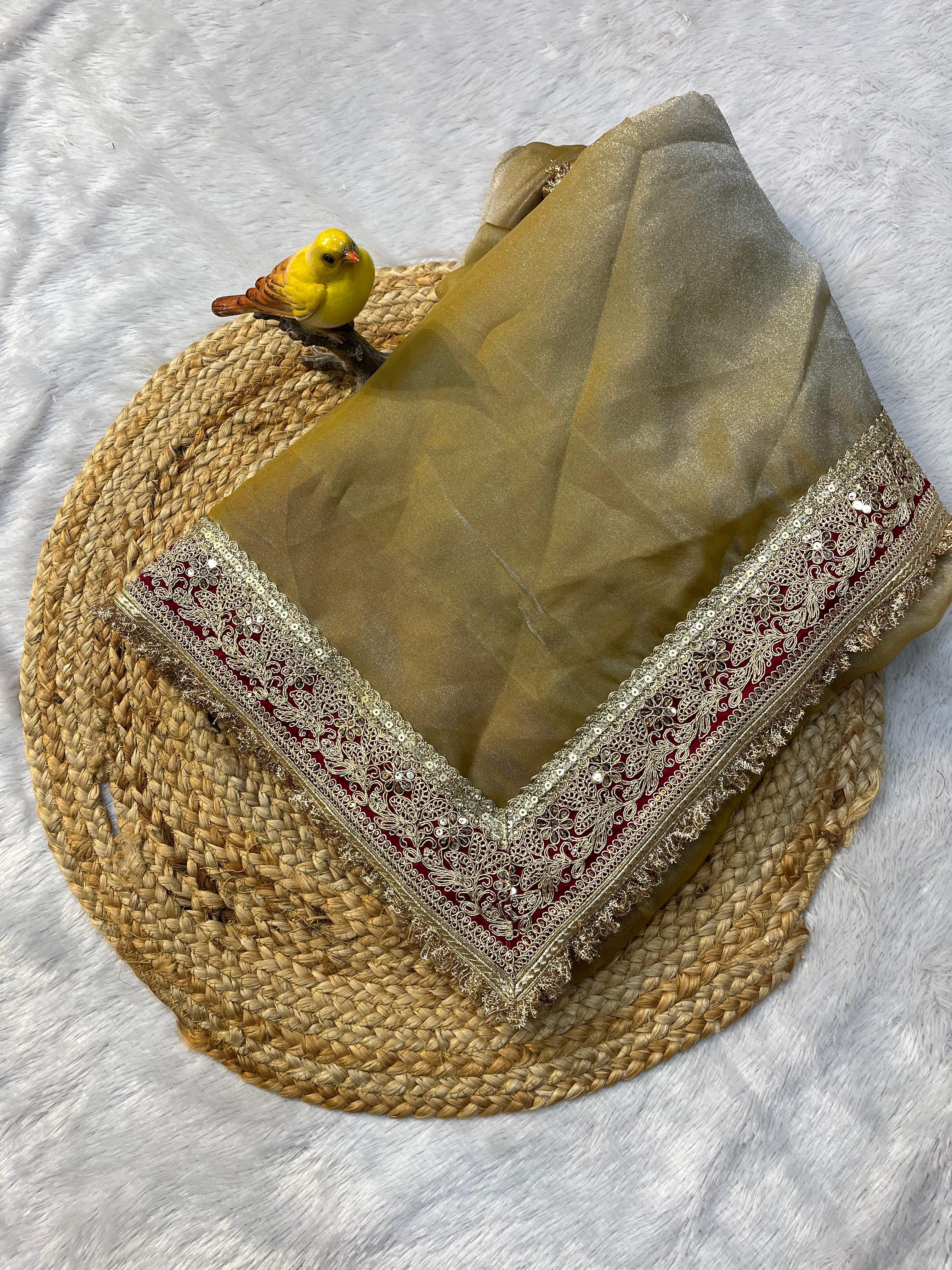 TRADING KAJAL  MOCHA SILK SAREE