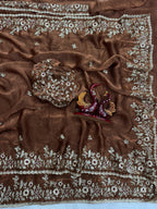 Frendy Chiffon Beautiful Sequence Saree Multicolore