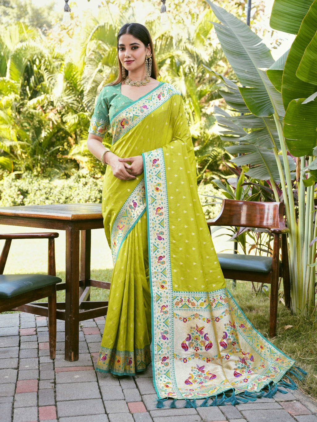 Soft Silk Paithani Saree With Gold Zari