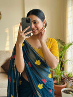 Soft Rangoli Silk Saree With Embroidery Work