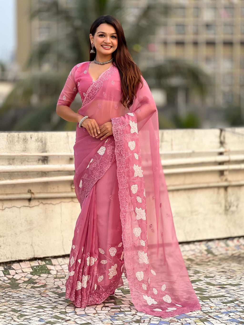 Pure Chanda Kora Silk Saree