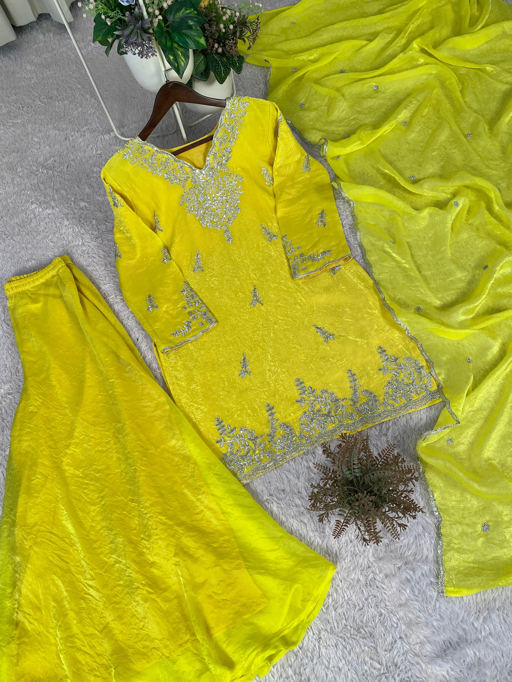 PARTY AND WEDDING PERFECT KURTI PLAZZO