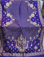 Pure Hand Dyeing Chainy Tissue Shimmer Saree