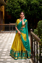 POLY COTTON ZARI WEAVING LAHENGA