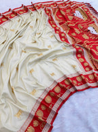 Soft Silk Paithani Saree With Cow nanadi motifs