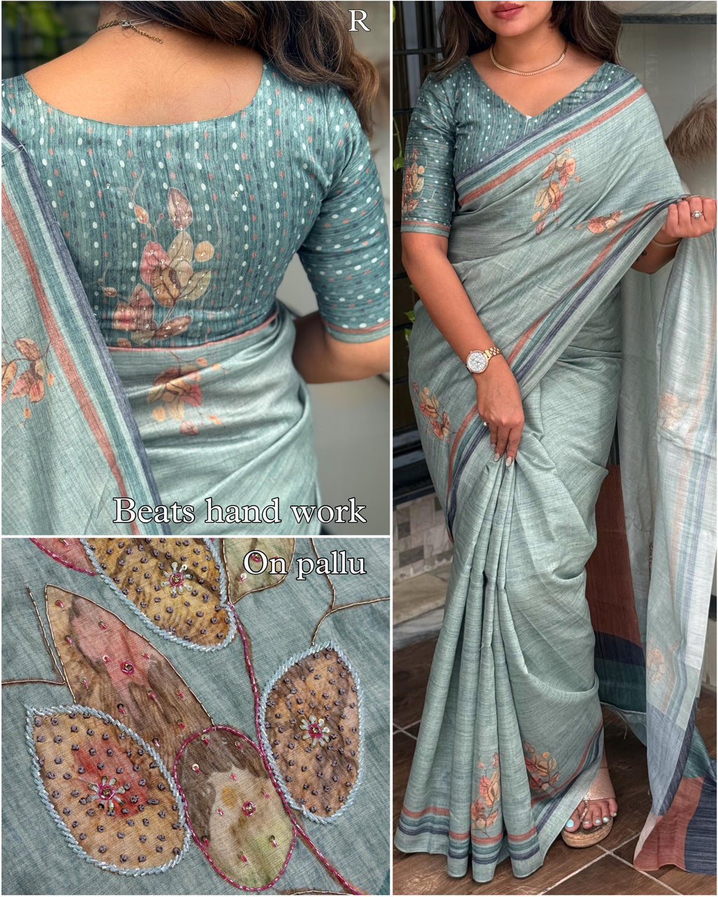 PURE TUSSER COTTON SAREE